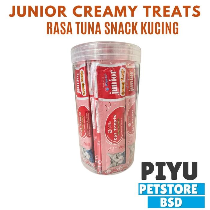 

[1 TOPLES] Junior Creamy Treats Cemilan Kucing Isi 24 Sachet - TUNA