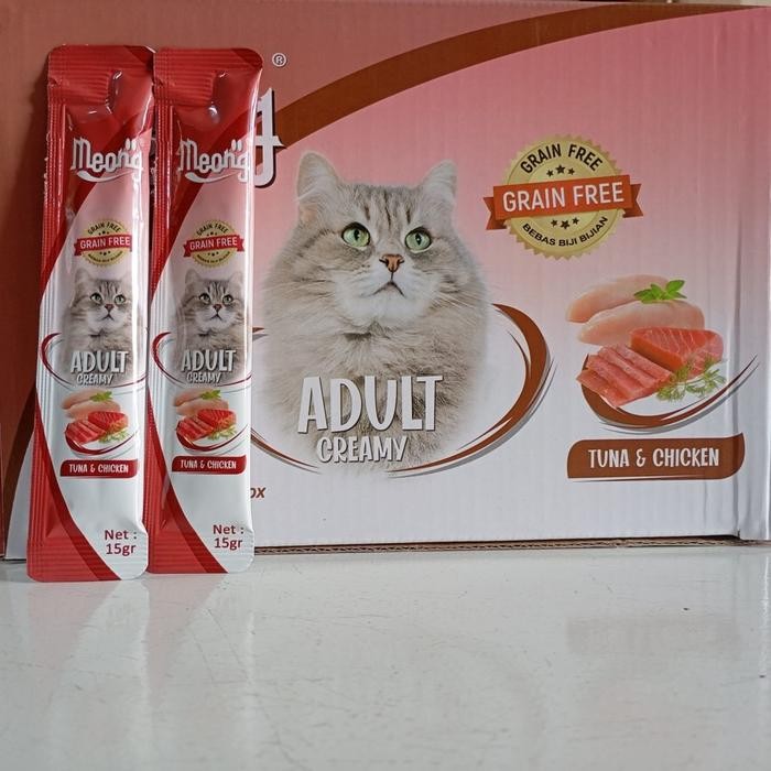 

MEONG CREAMY 15 GR Cat Snack Cemilan Treats Liquid Makanan Basah Kucing Tuna Chicken Mackerel Goat Milk Adult Kitten - Tuna Chicken