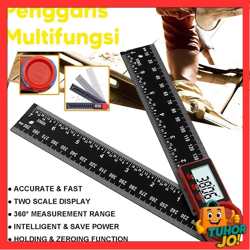 

Penggaris Multifungsi Adjustable Angle Ruler Set 200mm - INU24