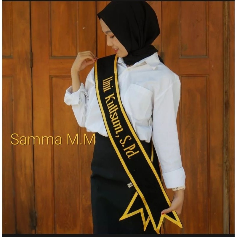 selempang wisuda anak / dewasa / selempang wisuda bludru / sash / selempang pita Selempang Wisuda Kl