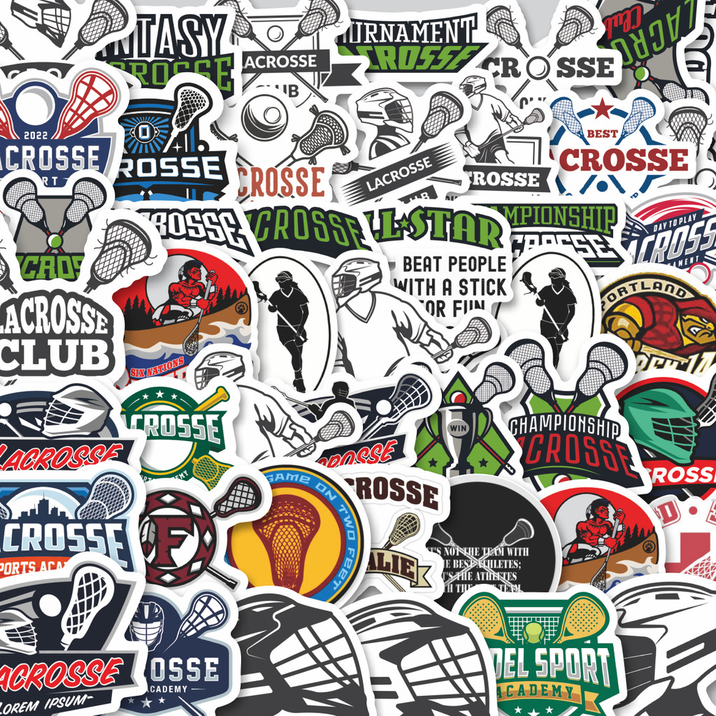 

Stiker Cutting Pack Lacrosse Sport [Permainan Olahraga Lacrosse] Isi 100Pcs Series Aesthetic Lucu Keren Untuk Koper Bahan Vynil