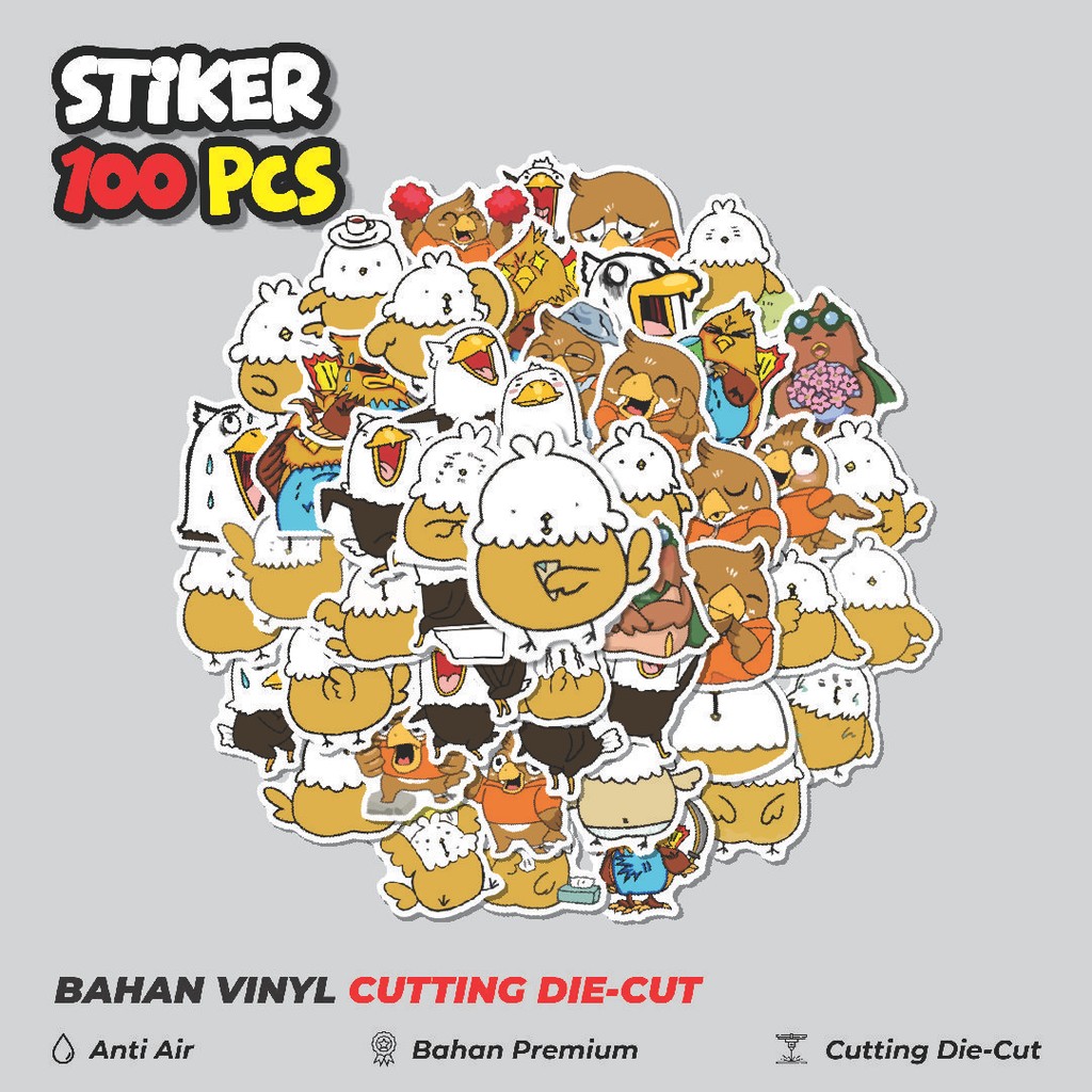 

Terbaru! 50 pcs Stiker Hewan Burung Elang Dekorasi Lucu Kreatif untuk Notebook, Skateboard, HP