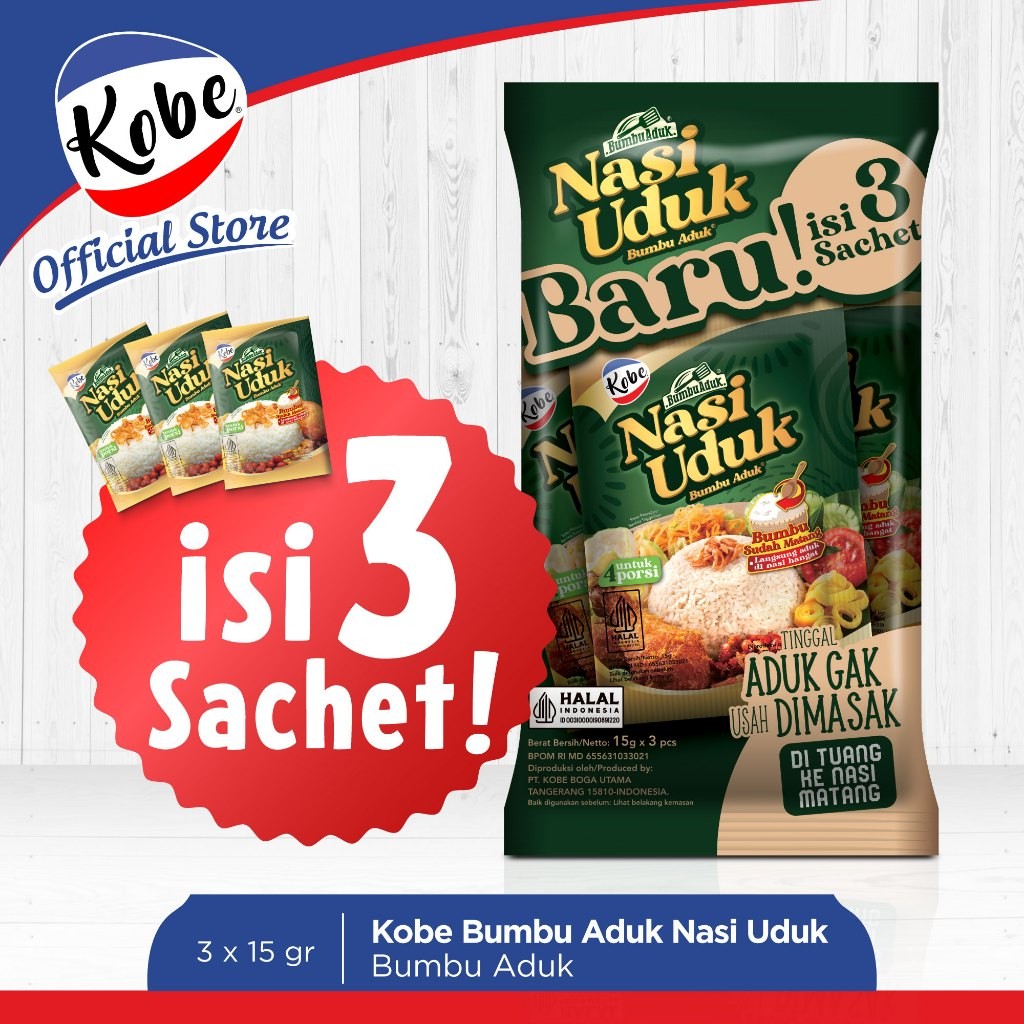 

Kobe Bumbu Nasi Uduk Bundling Isi 3 x 15gr