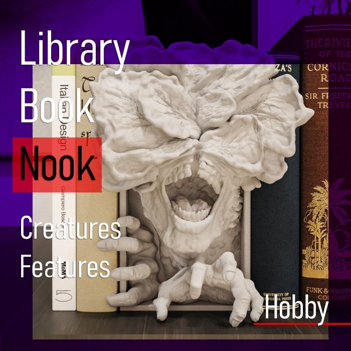 

Book Nook 3D CREATURES Pembatas Buku Bookend Gift Kado Pajangan Bookshelf End Shelf DIY Insert Last of Us Clicker GoT Night King