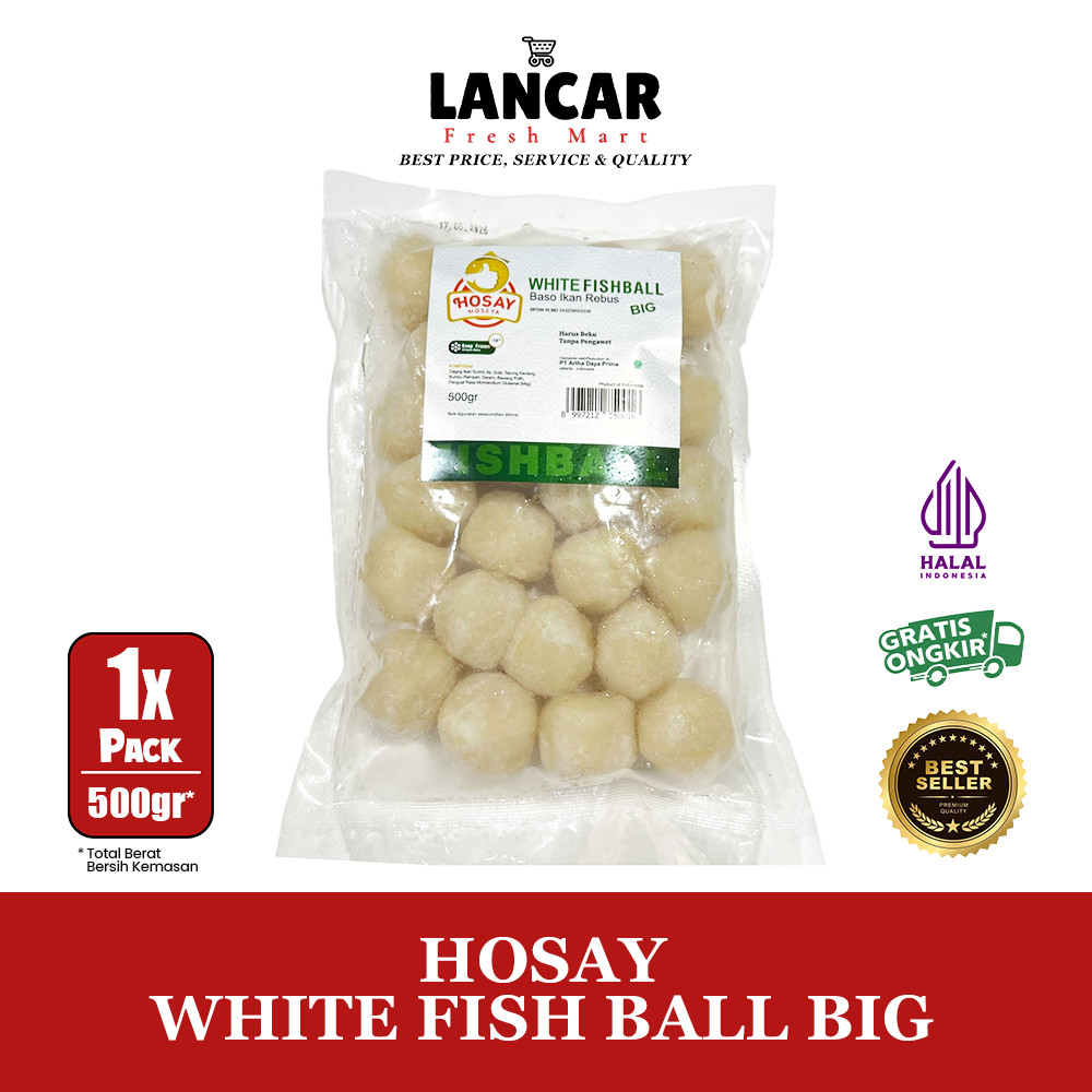 

HOSAY WHITE FISH BALL BIG 500GR