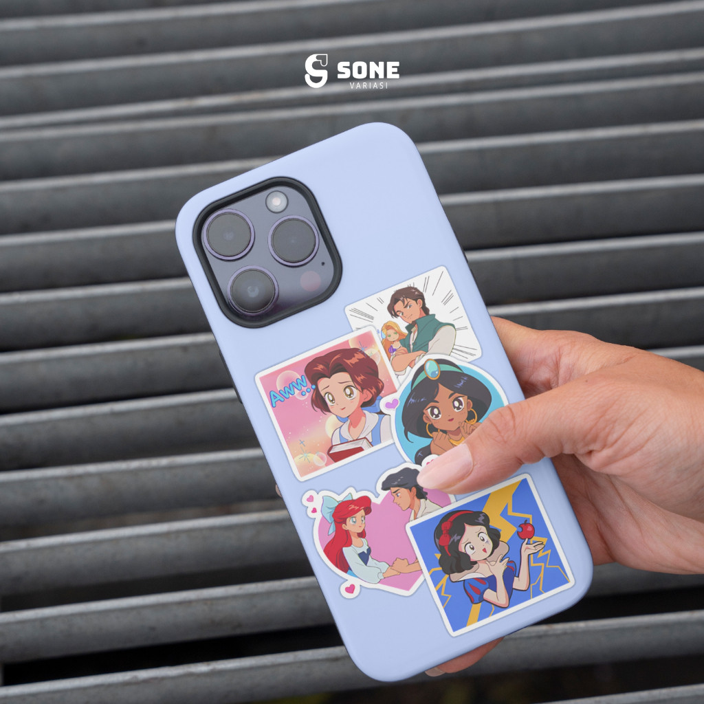 

Stiker Pack Disney Princess/ Sticker Kartun Anak Paper Vinyl Waterproof Glossy Dekorasi Buku Jurnal