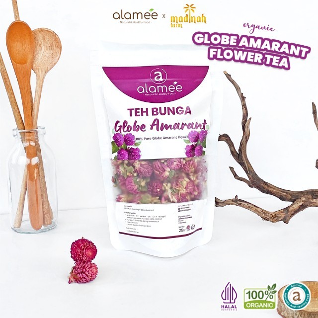 

Teh Bunga Globe Amaranth Tea Herbal Kering Organik Herbal Organic Asli Dried Flower Alami 25 Gr madinah