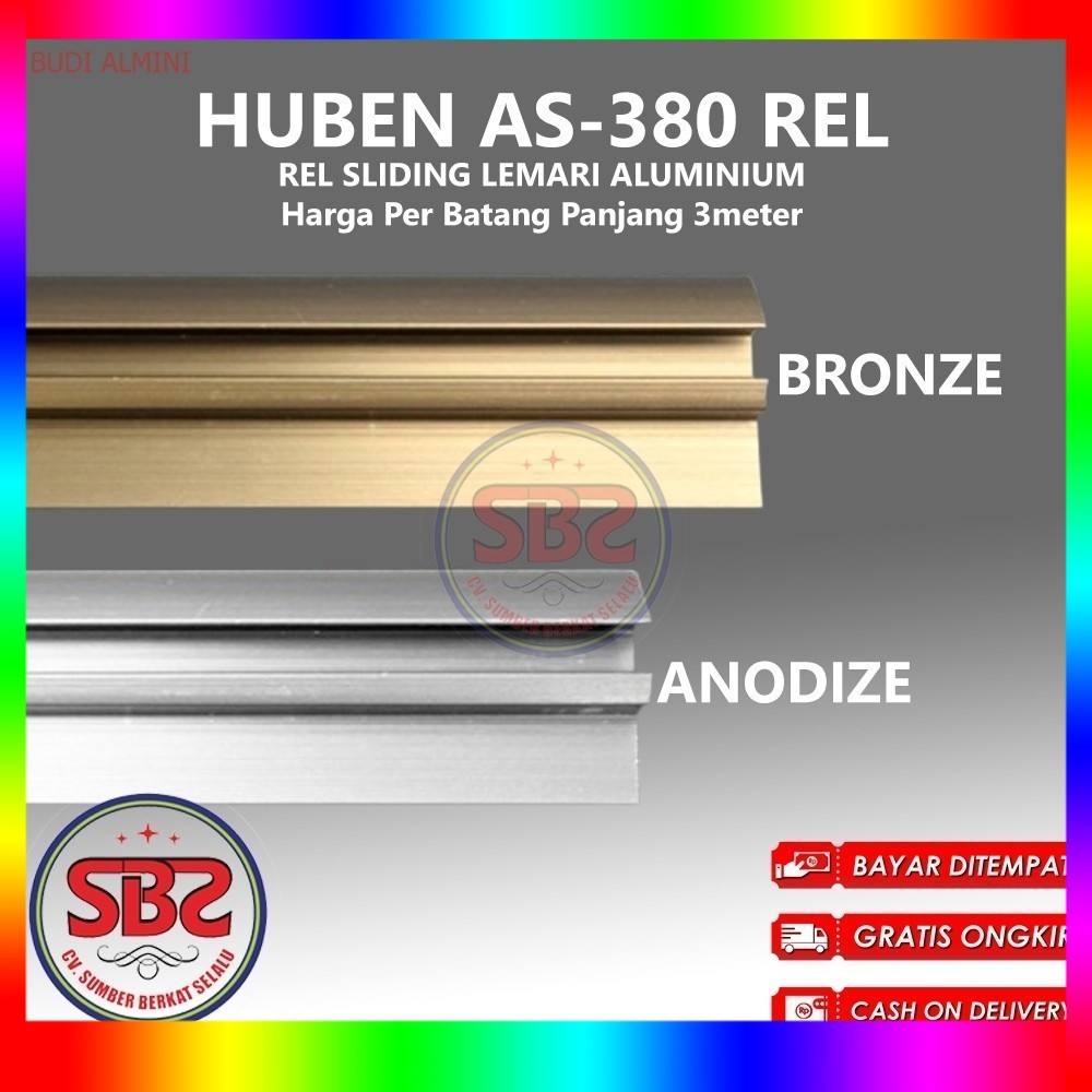 HUBEN AS-380 Rel Pintu Lemari Geser - Sliding Huben AS-380