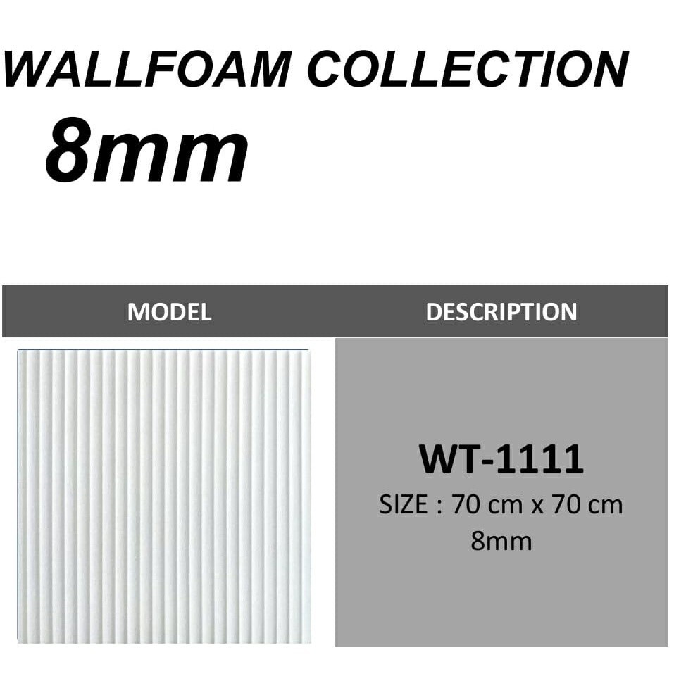 KENDI HOME SIDOARJO WALLPAPER DINDING PANEL PUTIH 8 MM TEBAL