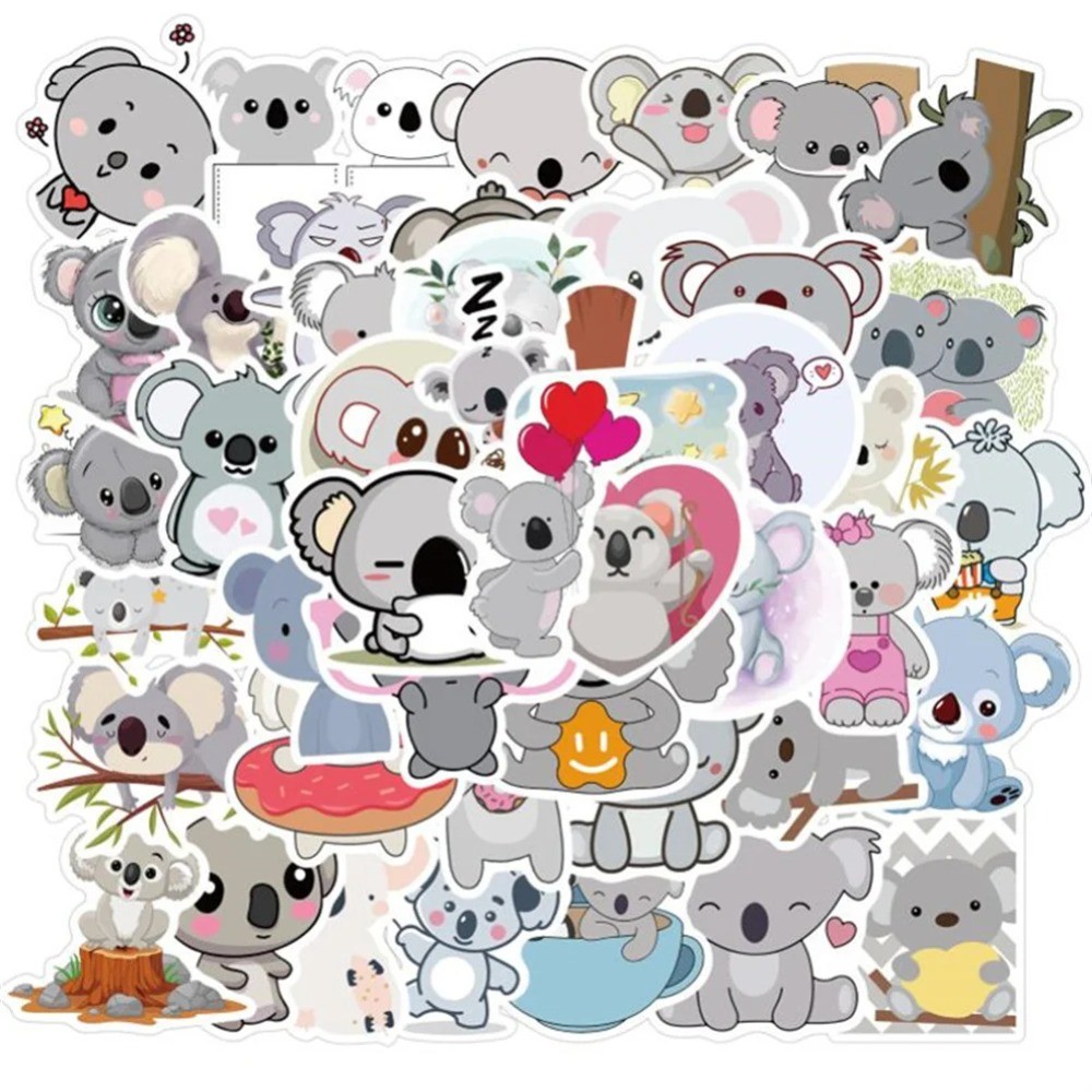 

50PCS Animal Cute Koala Cartoon Graffiti Stickers Mobile Phone Skateboard Laptop Guitar Waterproof Stickers