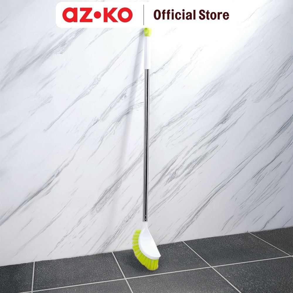 AZKO Proclean Sikat Lantai Gagang Panjang - Putih/Hijau Perabotan Rumah  Sikat Pembersih Lantai Mult