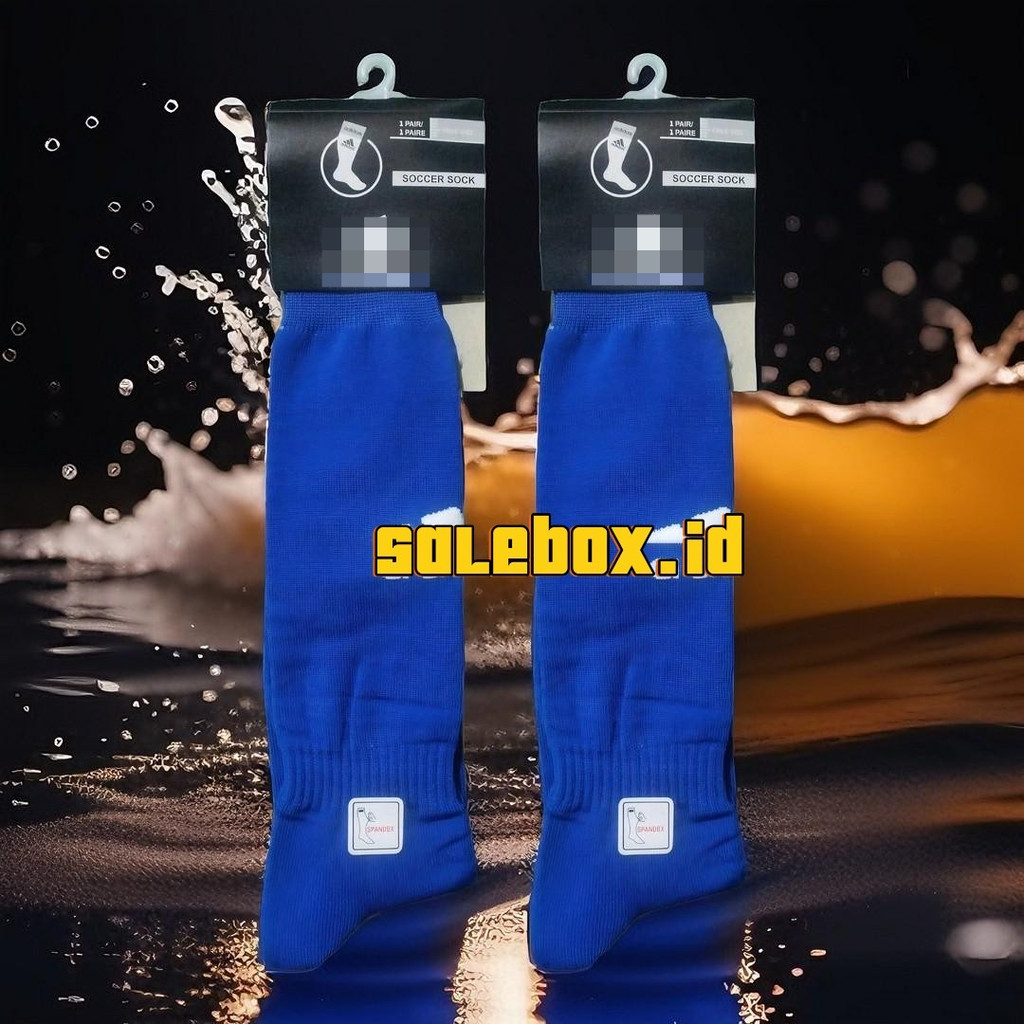 Kaos Kaki Bola Motif Biru/Kaos Kaki Futsal  Panjang Diatas Lutut