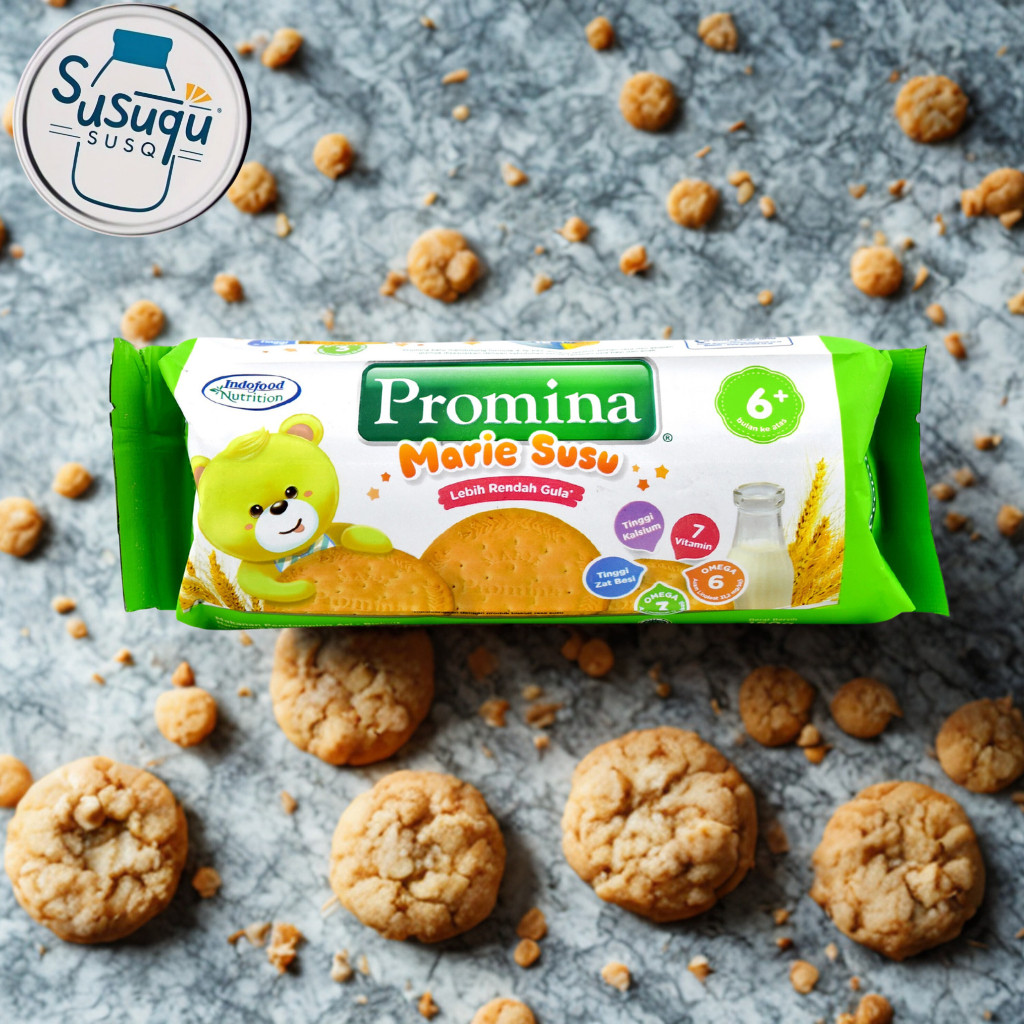 Promina Biskuit Bayi Marie Susu Roll 150gr Makanan Bayi MPASI 6 Bulan Susuqu