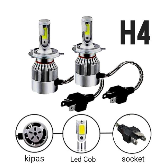 LAMPU MOBIL SUPER TERANG UNTUK LAMPU LED DEPAN / BOHLAMP HEADLAMP / SOCKET H4 DAN H11 FULLSET KANAN 
