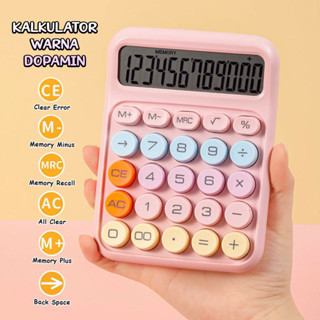 

Kalkulator Elektronik 12 Digit / Calculator Solar Power DEXIN Portable Warna Pastel