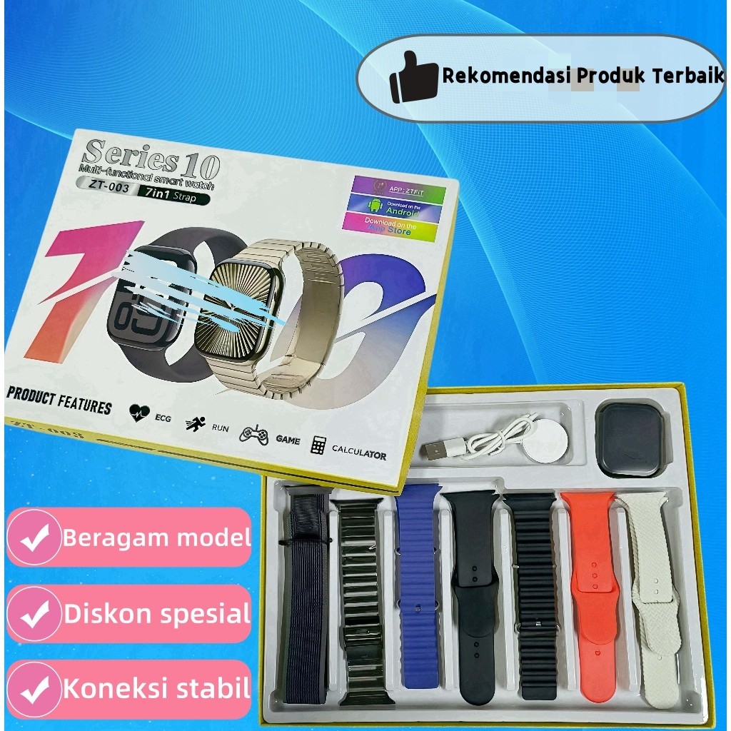 Series X Smartwatch 7 in1 strap HD Full Touch Screen Wireless Charge Android IOS Bluetooth Call Jam 