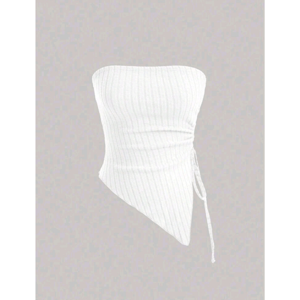 SShine Mod Ladies' Solid Color Asymetrical Hem Tube