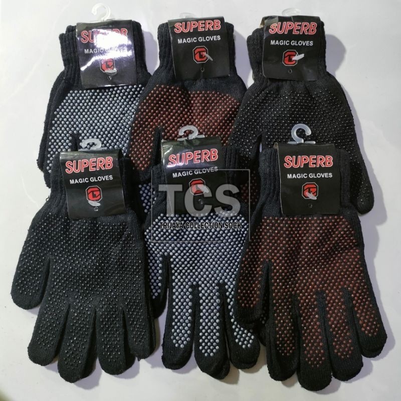 (Grosir) 1 Lusin Sarung Tangan Rajut Antislip
