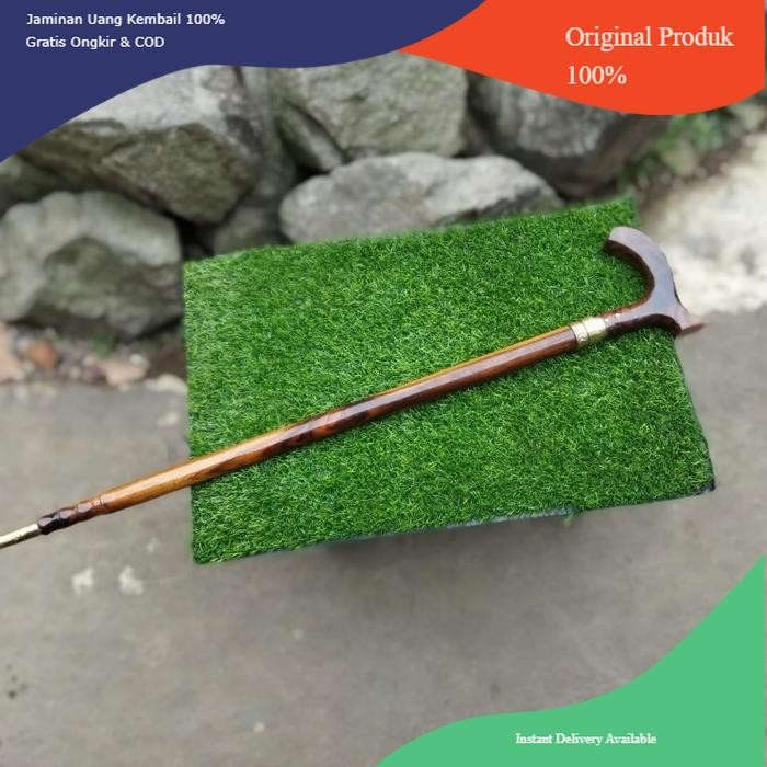 TONGKAT ITEK BANTU JALAN KAYU PREMIUM