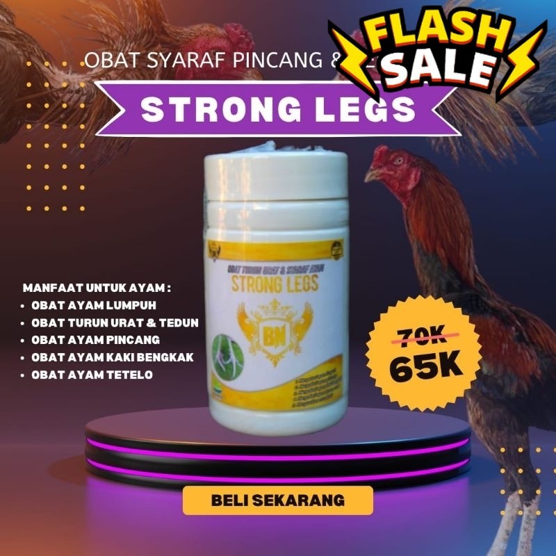 Obat Ayam Jago Mujarab STRONG LEGS lumpuh pincang turun urat dan kaki bengkok