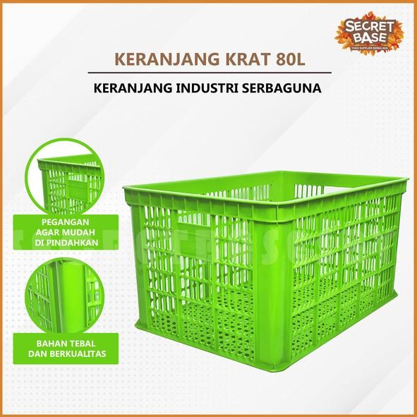 

KRAT INDUSTRI 80 LITER - Keranjang Serbaguna / Krat Keranjang - Toska