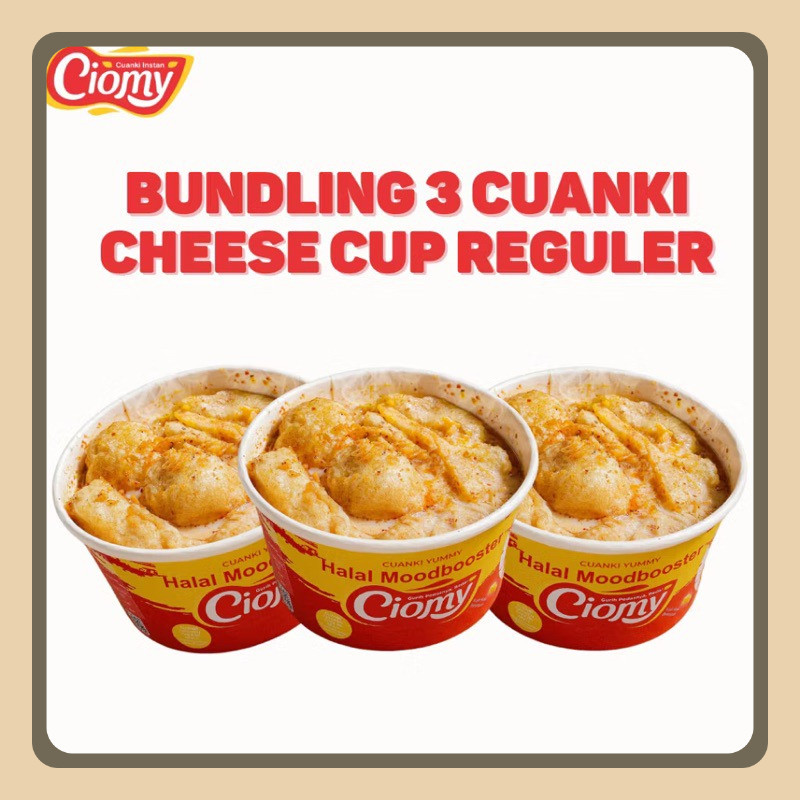 

CIOMY - Paket Bundling 3 Cuanki Ayam Pedas Kuah Keju Kemasan Regular / BESAR