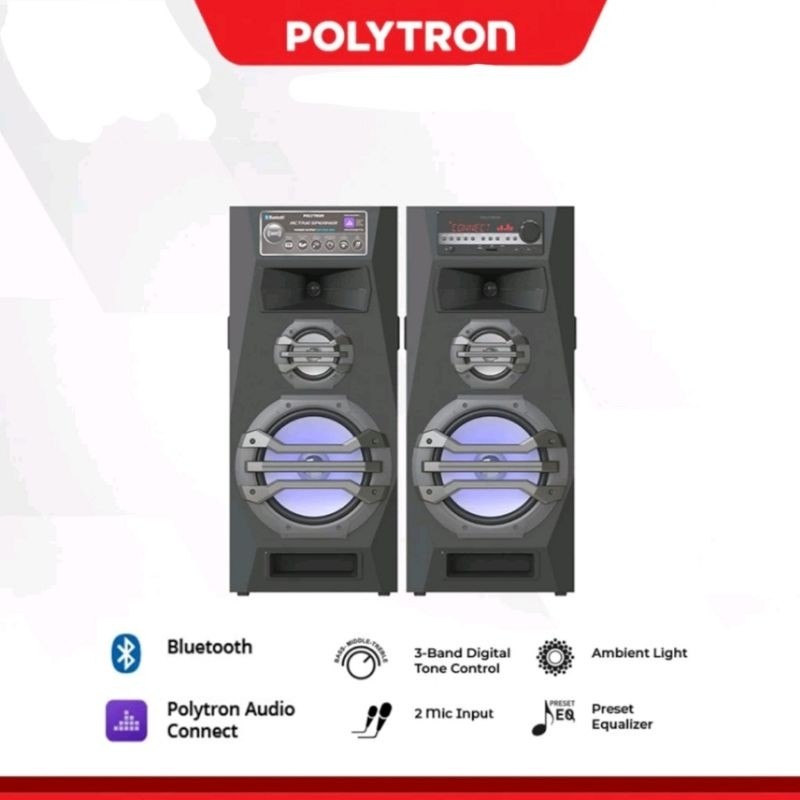 POLYTRON Speaker Aktif PAS-2A15 BLUETOOTH | Speaker Aktif Bluetooth | Suara Bass Kuat