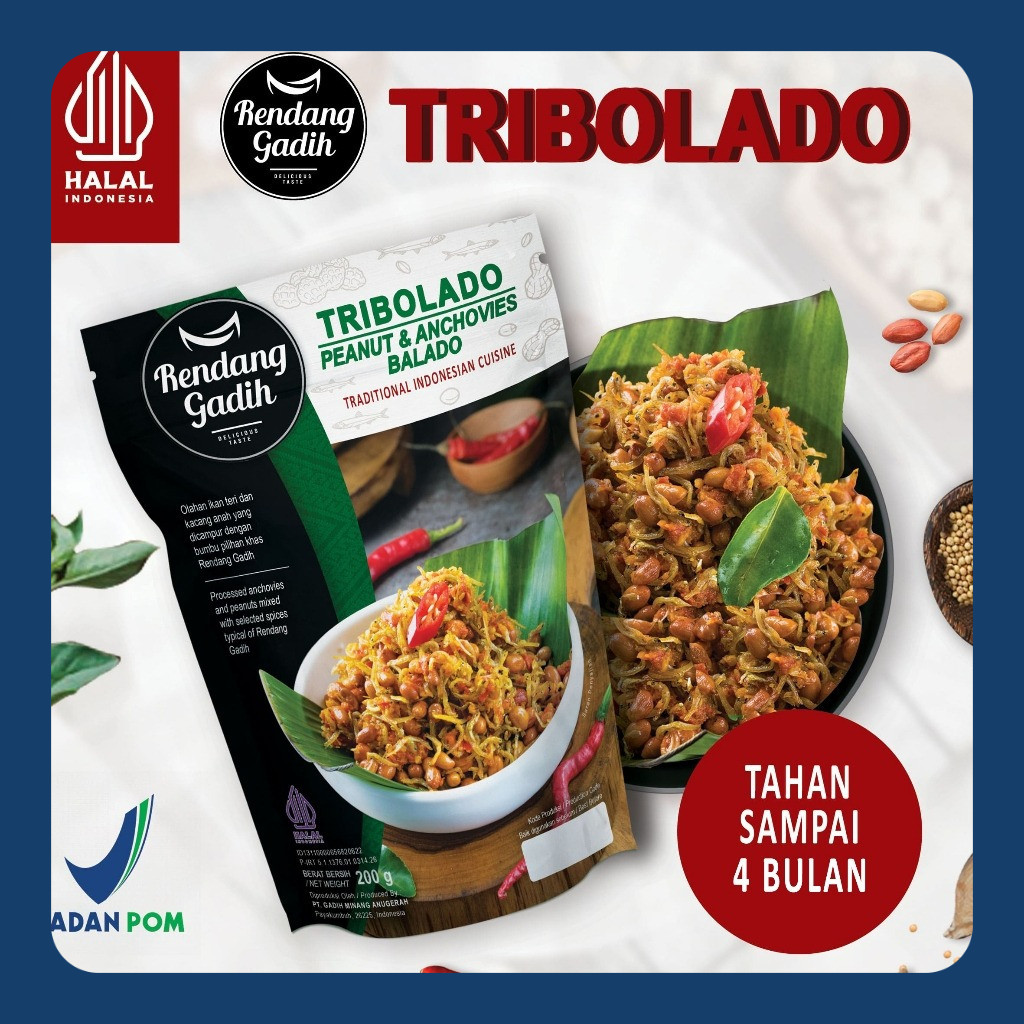 

Rendang Gadih - Teri Kacang Balado (Tribolado) 200 g