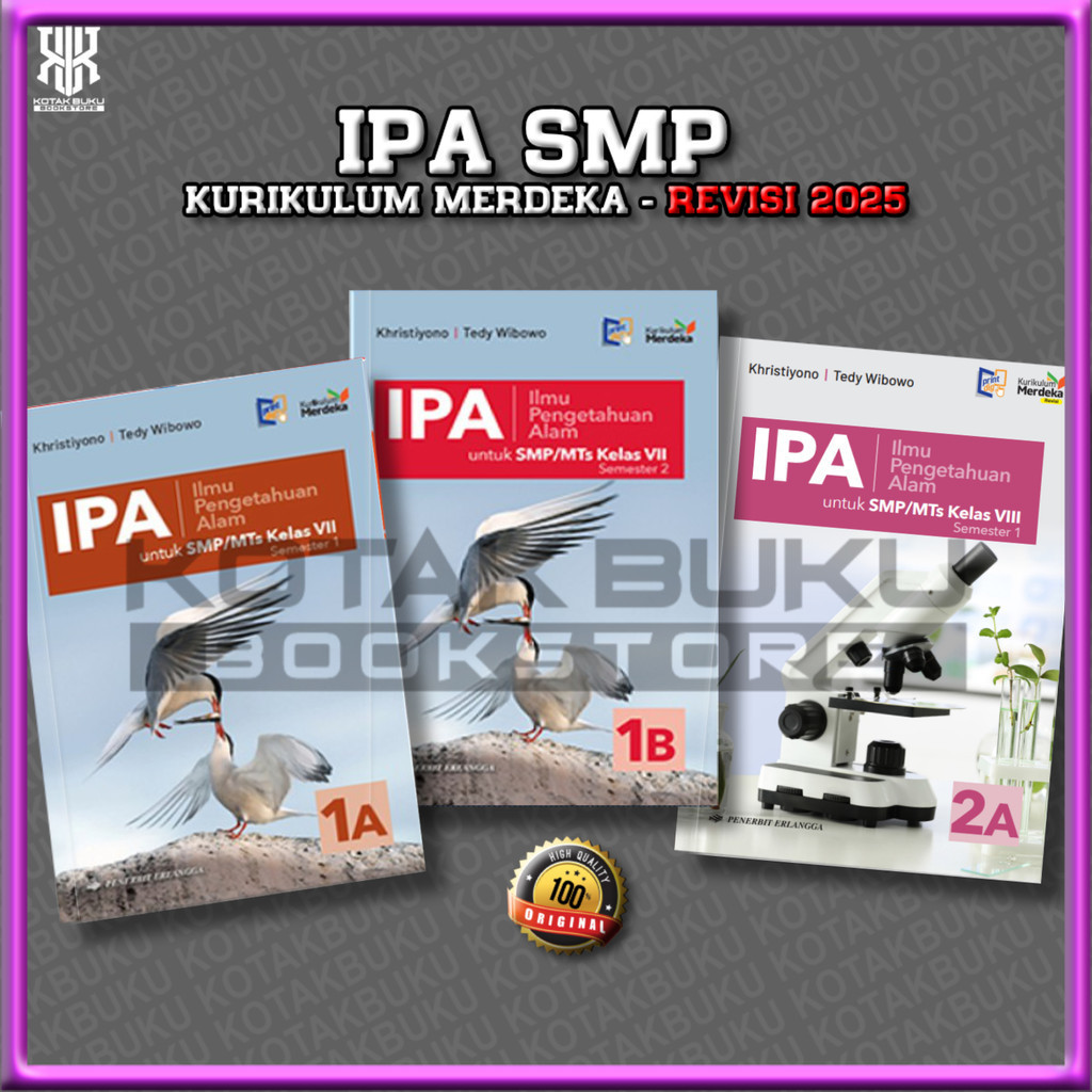 [ Erlangga ] Buku IPA Kelas 7 8 SMP Kurikulum Merdeka Revisi Terbaru