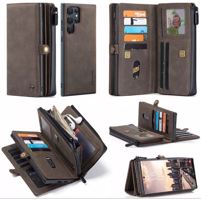 Samsung Galaxy S22 / S22 Plus / S22 Ultra Flip Wallet Leather Case Cover Caseme 018