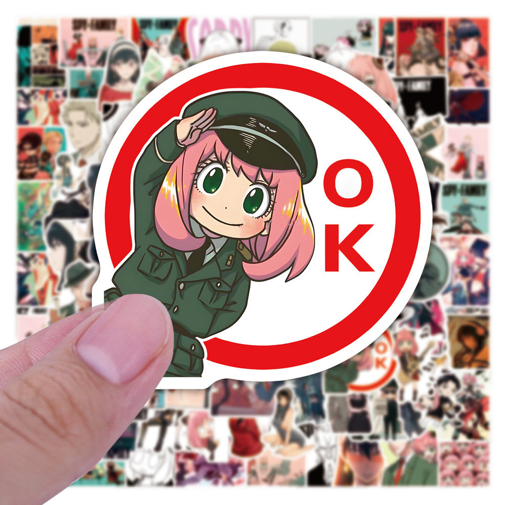 

10/30/50/100PCS Cartoon Spy X Family Stickers Anime DIY Laptop Skateboard Phone Car Cool Waterproof Kids Sticker Toy Decals Gift