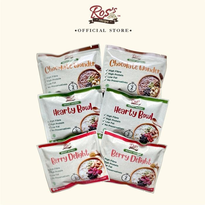 

Ros Recipe Instant Oatmeal Mix 3 Rasa 40gr x 6pcs (Paket)