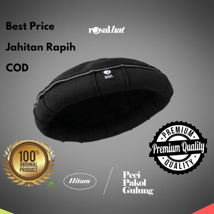 Peci Pakol Gulung / Peci Unik / Peci songkok / Peci murah COD - Hitam