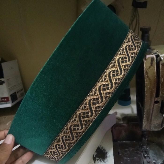 peci songkok betawi bludru hijau - pilih ukuran 10