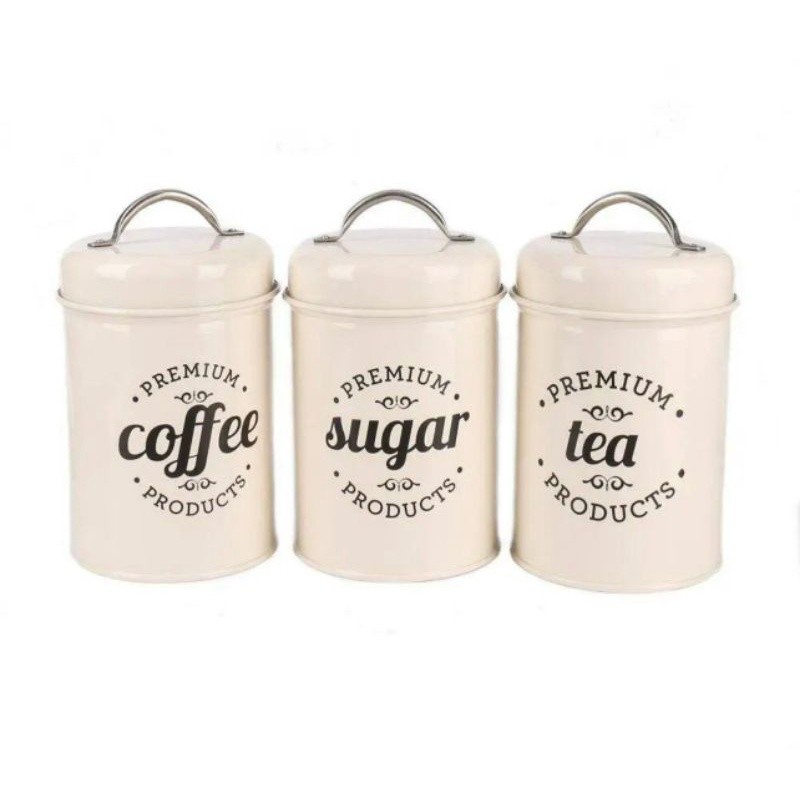 Tempat Gula Wadah Gula Kopi Teh Tempat Penyimpanan Gula Set Wadah Penyimpanan Multifungsi 3in1 Set T