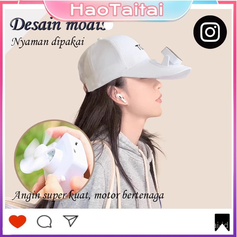 Kipas Angin Tenaga Topi Kipas Angin Tenaga Surya USB Charger Pelindung Matahari Multifungsi dengan K