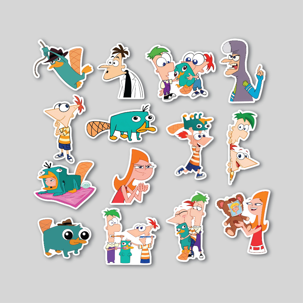 

Sticker Pack Phineas & Ferb | Sticker Tumbler | Stiker Laptop Koper Helm