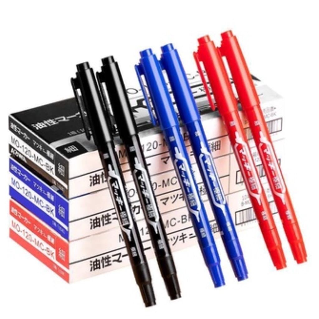 

TT - Pulpen Spidol 2 In 1 Pena Marker Dua Fungsi Dual Tip