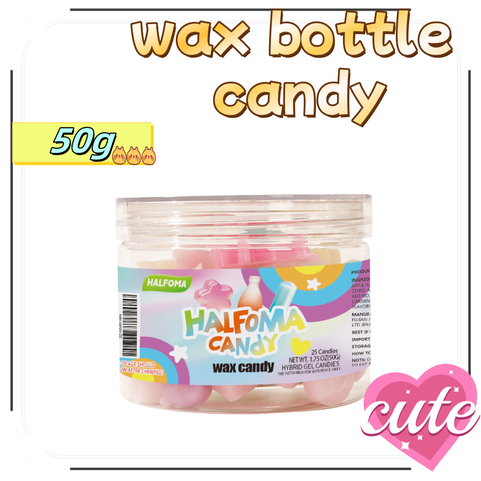 

TERLARIS HALFOMA Permen lilin, 50g/kaleng Bentuk hewan baru, produk baru, promosi diskon lebih lezat