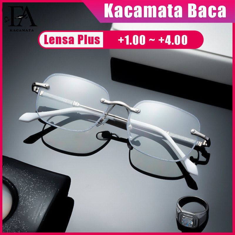 FOMAMATA Kacamata Baca Plus Anti Radiasi Pria Wanita AntiBlueray
Rimless Kaca Mata Optik 209