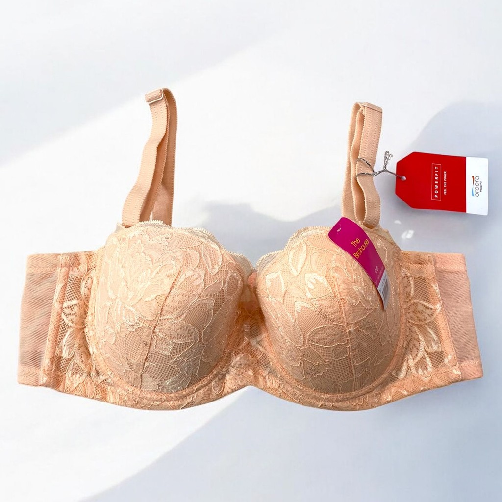 The Brahouse 1413 - Bra Wanita Setengah Cup Berkawat Busa Tipis (Ukuran 34C, 36C, 38C)