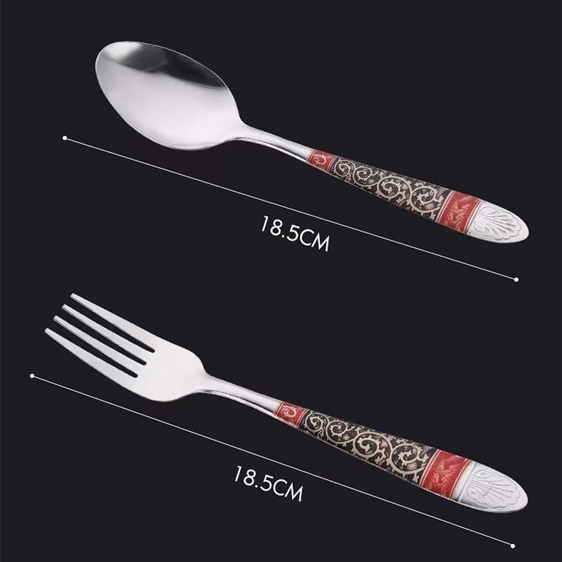 Sendok Makan Motif Ukiran Bunga Isi 12 Sendok / Sendok Makan Stainless Steel Motif Ukir bunga