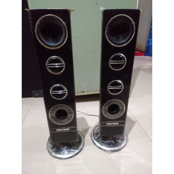 SPAREPART SPEAKER TOWER PASIF BEKAS TV LED POLYTRON 24-32 IN SEPASANG
