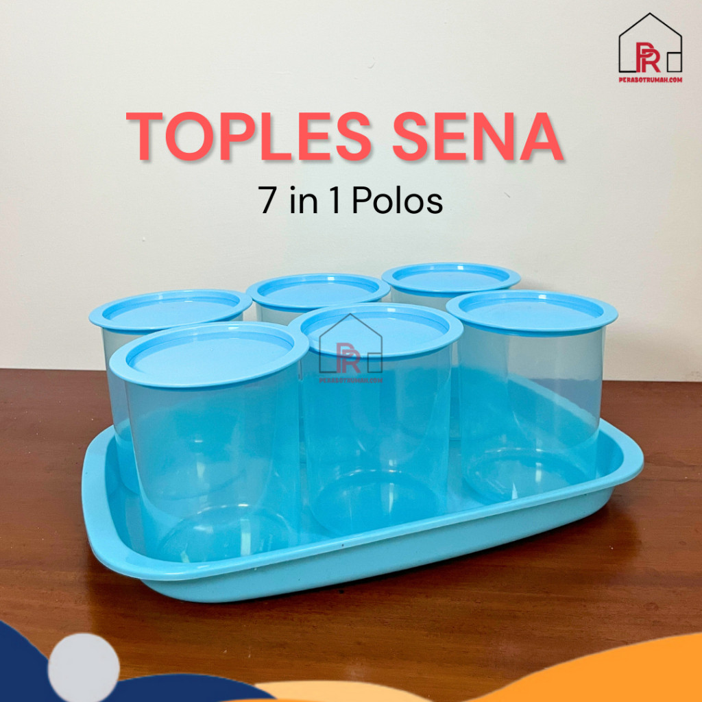 Set Toples Polos 7 In 1 Nampan Sena / Sealware Tempat Jajanan Lebaran Warna Ungu Pink Biru