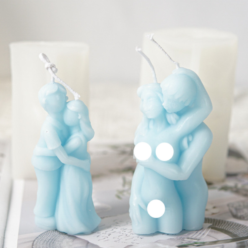 

Embrace Boy and Girl Silicone Candle Mold DIY Human Body Soap Resin Plaster Mould Ice Chocolate Making Set Home Decor Lover Gift