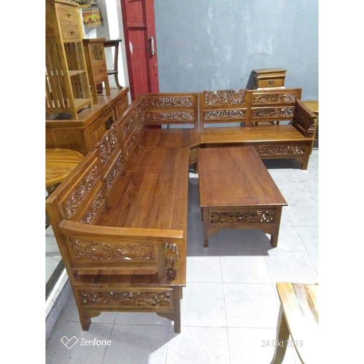 kursi tamu sofa sudut jepara kursi sudut minimalis