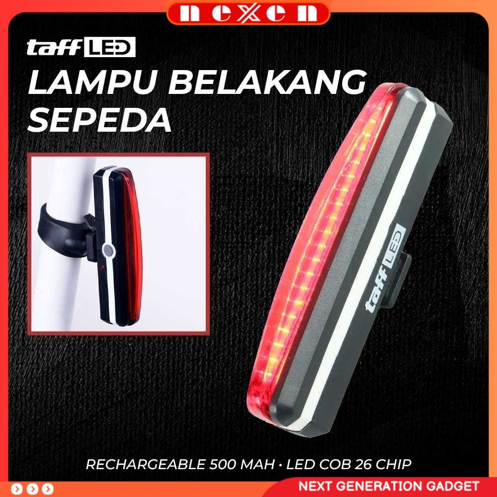 Lampu Belakang Sepeda Rechargeable 500mAh LED COB 26 Chip - RPL-2266