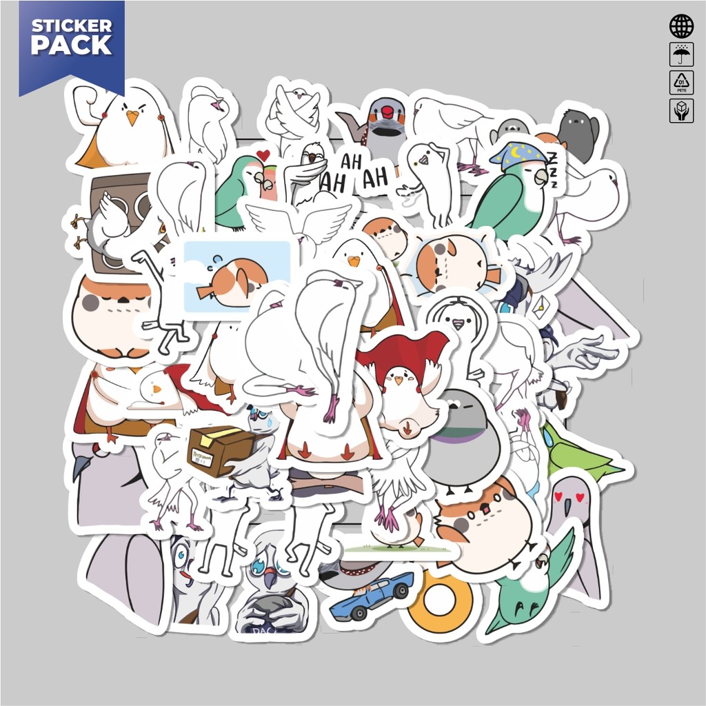 

[100PCS]Stiker Pack Sticker Hewan Burung Merpati Aesthetic Vinyl Anti Air Dekorasi Sticker Laptop Buku Journal Koper Helm Casing HP Gitar Helm Skateboard