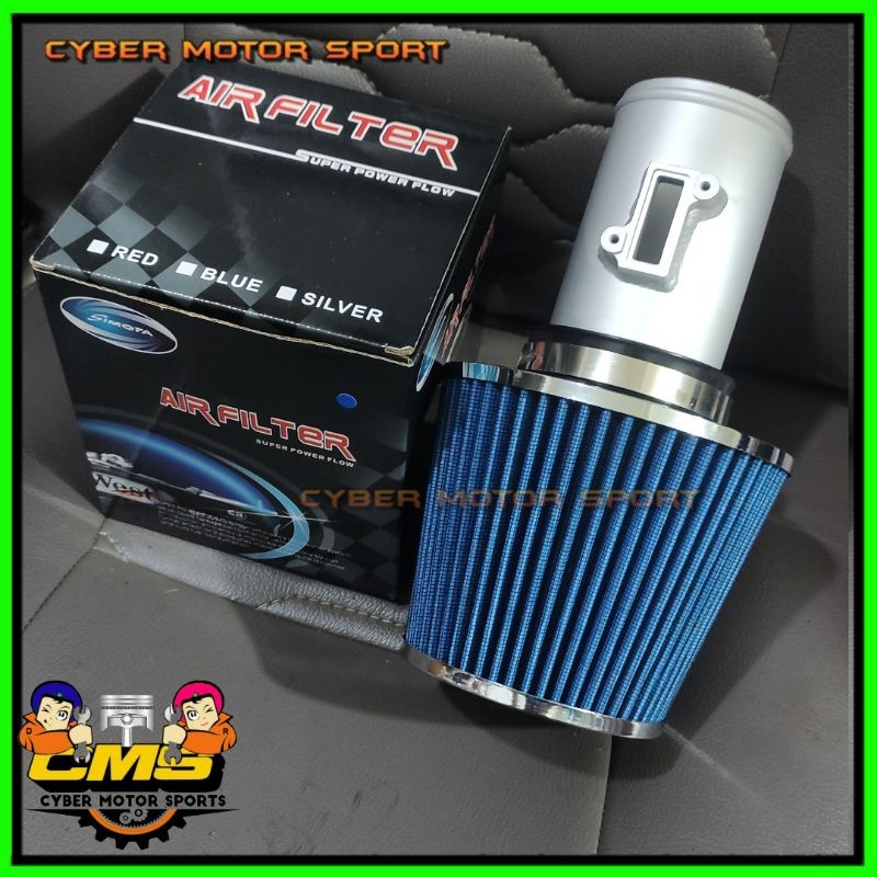 paket Open filter Racing plus Adaptor air flow maf sensor mobil NISSAN Evalia. Open Filter udara sim