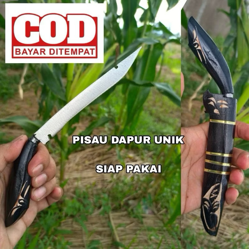(markas) COD Pisau Dapur Laduk Baja Badik Murah Keren